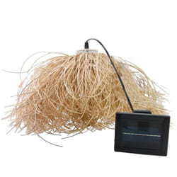 Suspension solaire frou frou Beige Poly rotin H30cm