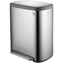 Poubelle de tri sélectif EMPIRE Argent Acier inoxydable 60L