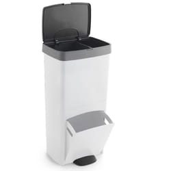 Poubelle De Cuisine Tri Sélectif Picea Blanc Plastique 70l