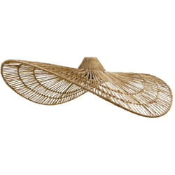 Lumisky - Abat-jour marbella Beige jute naturel H14cm