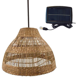 Suspension solaire bohème MERIDA SOLAR Beige Herbe marine H34cm