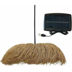 Suspension solaire bohème HAVANA SOLAR Beige Herbe marine H22cm