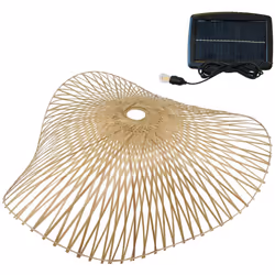 SUSPENSION SOLAIRE LED : LAIA SOLAR est une suspension solaire LED blanc chaud. Elle apportera à votre décoration une touche  ...