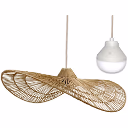 SUSPENSION EN JUTE NATUREL : La suspension MARBELLA NOMAD, issue de l'artisanat, est fabriquée en jute. Exotique et chaleureu ...