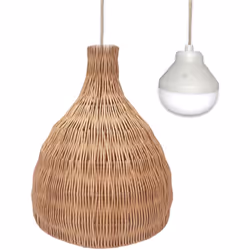 SUSPENSION EN ROTIN NATUREL : La suspension BELLA NOMAD, issue de l'artisanat, est fabriquée en rotin naturel. Le rotin est u ...