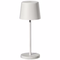 MINI LAMPE DE TABLE LED : La lampe de table KELLY MINI WHITE est une lampe sans fil avec une base LED blanc chaud à intensité ...