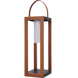 Lanterne solaire seraphina tall Bois Aluminium H58 cm