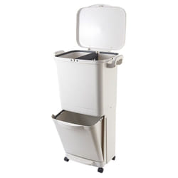 Poubelle de Tri Sélectif valoris Blanc Plastique 45L