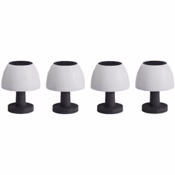 Lot de 4 lampes de table solaire LUMINA Blanc Plastique H13.5 cm