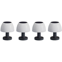 Lot de 4 lampes de table solaire LUMINA Blanc Plastique H13.5 cm