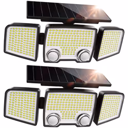 Lot de 2 projecteurs solaires : Le lot RAYLITE comprend deux projecteurs solaires ultra-éclairants. Chaque projecteur est équ ...