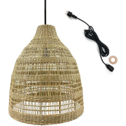 Suspension d'extérieur freya long Bois Herbe marine D49 cm