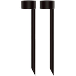 Lumisky - 2 balises solaires à piquer forty Noir Acier H30cm