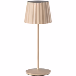 LAMPE DE TABLE LED : ABBY CREAM est une lampe de table LED sans fil avec une base LED blanc chaud à intensité variable. Cette ...