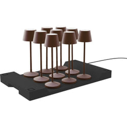 Lumisky - 9 lampes avec plateau de chargement emily Marron Aluminium H25CM