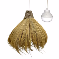 SUSPENSION EN HERBE MARINE & PAILLE : La suspension MASAI NOMAD, issue de l'artisanat, est fabriquée en herbe marine naturell ...