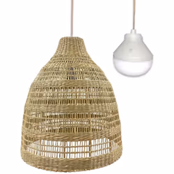 SUSPENSION EN HERBE MARINE : La suspension FREYA LONG NOMAD, issue de l'artisanat, est fabriquée en herbe marine naturelle. C ...