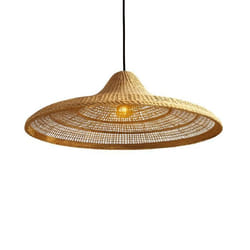 Suspension Nomade Freya Large Bois Herbe Marine D70 Cm