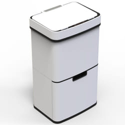 Poubelle De Cuisine Automatique NARVIK Blanc Acier inoxydable 75 L