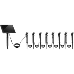 Lumisky - Lot de 8 Spots solaires led roundy Noir Plastique H27cm