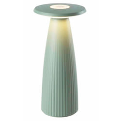 Lampe de table sans fil LED FLORA Vert Sauge Aluminium H20 cm