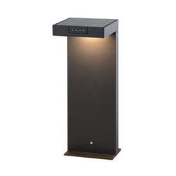 Potelet solaire en aluminium ALA MINI Noir H40cm