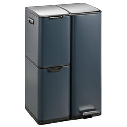 Poubelle pédale tri sélectif HAJA gris 60L