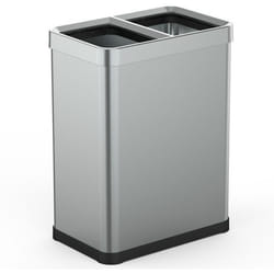 Poubelle de tri 2 x 30L TALLIN – Open Top sans couvercle – Acier inoxydable – KITCHEN MOVE