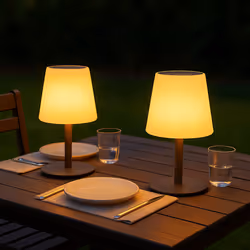 Lampe De Table Solaire Standy Tiny Blanc Acier H25cm - Vue supplémentaire 2