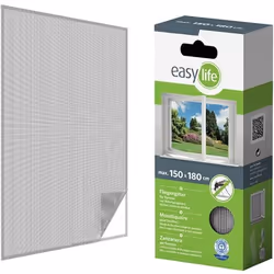 Moustiquaire - EASY LIFE - 150 x 180 cm - Auto-agrippante - Maille polyester blanche - Protection anti-insecte