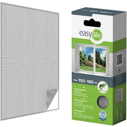 Moustiquaire - EASY LIFE - 150 x 180 cm - Auto-agrippante - Maille polyester blanche - Protection anti-insecte