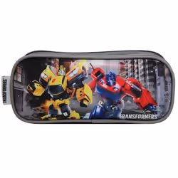 Trousse scolaire - Hasbro - Transformers - 2 compartiments - Gris - 100% polyester