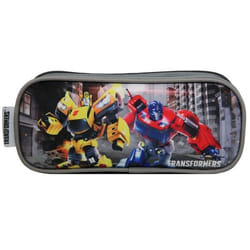 Trousse scolaire - Hasbro - Transformers - 2 compartiments - Gris - 100% polyester