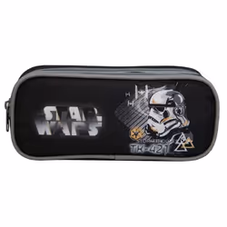 Trousse scolaire - Disney - Star Wars - 2 compartiments - Noir - Zippée