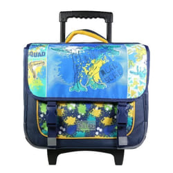 BAGTROTTER Cartable à roulettes 38 cm Phileas Bleu Dinosaure