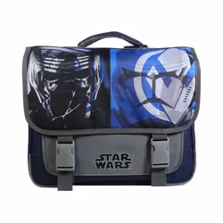 Cartable - BAGTROTTER - Star Wars - 38 cm - Gris et Bleu - Résistant et léger