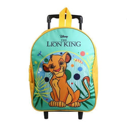 Sac à dos à roulettes maternelle Le Roi Lion - BAGTROTTER - Vert - L25 x l12 x H32 cm - Enfant - Synthétique