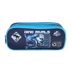 Trousse scolaire - Jurassic World - 2 compartiments - Bleu - Zippée - Enfant Garçon