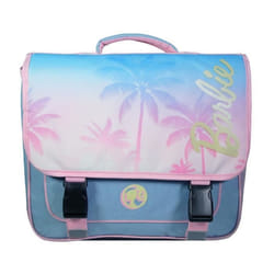 Cartable - Barbie - 38 cm - Bleu - Polyester - Zippée