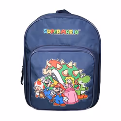 Sac à dos 31 cm avec poche maternelle Super Mario Bleu