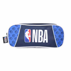 Bagtrotter - NBA - Basketball - Trousse Scolaire Rectangulaire - Marine - 2 Compartiments Zippés - 23x7x10cm - Matière...