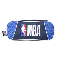 Bagtrotter - NBA - Basketball - Trousse Scolaire Rectangulaire - Marine - 2 Compartiments Zippés - 23x7x10cm - Matière...