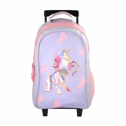 Bagtrotter - Cybel - Sac à Dos Scolaire - Sac à Dos à Roulettes - Violet - 2 Compartiments Zippés - 1 Poche Bouteille -...