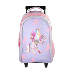 Bagtrotter - Cybel - Sac à Dos Scolaire - Sac à Dos à Roulettes -  Violet - 2 Compartiments Zippés - 1 Poche Bouteille -...