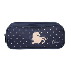 Bagtrotter - Cybel - Trousse Scolaire Rectangulaire - Marine - 2 Compartiments Zippés - 23x7x10cm - Matière Polyester -...