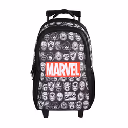Bagtrotter - Avengers - Marvel - Sac à Dos Scolaire - Sac à Dos à Roulettes -  Noir - 2 Compartiments Zippés - 1 Poche...