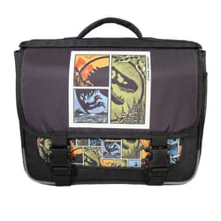 Bagtrotter - Jurassic World - Cartable 38cm  -  Noir et Vert Kaki  - 2 Compartiments  - 1 Poche Sous Rabat - 1 Poche Bouteille...