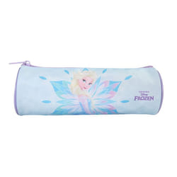 Bagtrotter - La Reine des Neiges - Frozen - Disney -Trousse Scolaire Ronde - Turquoise - 1 Compartiment Zippé - 22x7x7cm -...