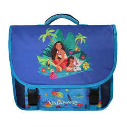 Bagtrotter - Vaiana - Disney - Cartable 38cm  -  Bleu Foncé  - 2 Compartiments  - 1 Poche Sous Rabat - Bretelles Matelassés -...