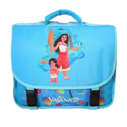 Bagtrotter - Vaiana - Disney -  Cartable 38cm  -  Bleu  - 2 Compartiments  - 1 Poche Sous Rabat - Bretelles Matelassés - Fond...